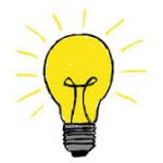 Cartoon image of light bulb