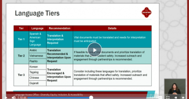 Screen grab of COSA proposed language access tiers from SASpeakUp