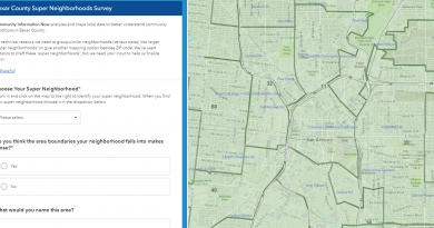 Screenshot of super-neighborhood boundaries public input tool
